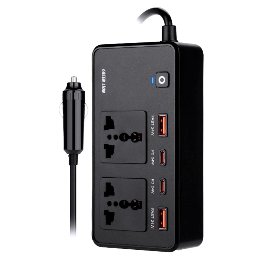 Green Lion GC-200 Car Inverter – Portable, Durable, Fast Charging