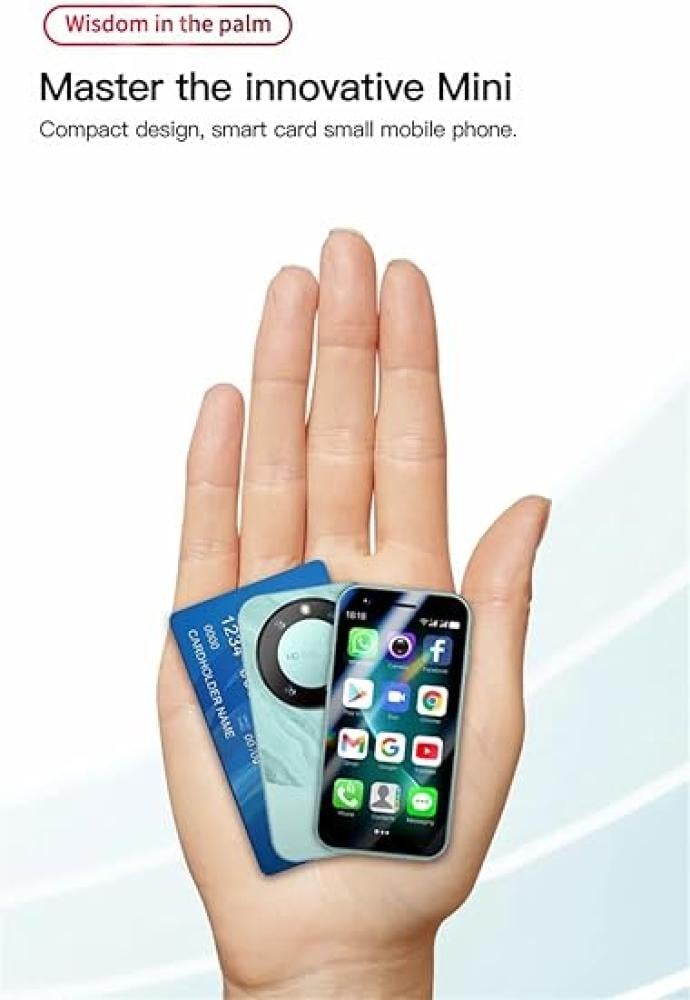 F8 برو ماكس ميني - هاتف محمول صغير 3G ثنائي الشريحة غير مقفل، شاشة 3.0 بوصة، أندرويد 8.1، 1 جيجابايت رام، 16 جيجابايت ذاكرة، هاتف للأطفال بحجم الجيب