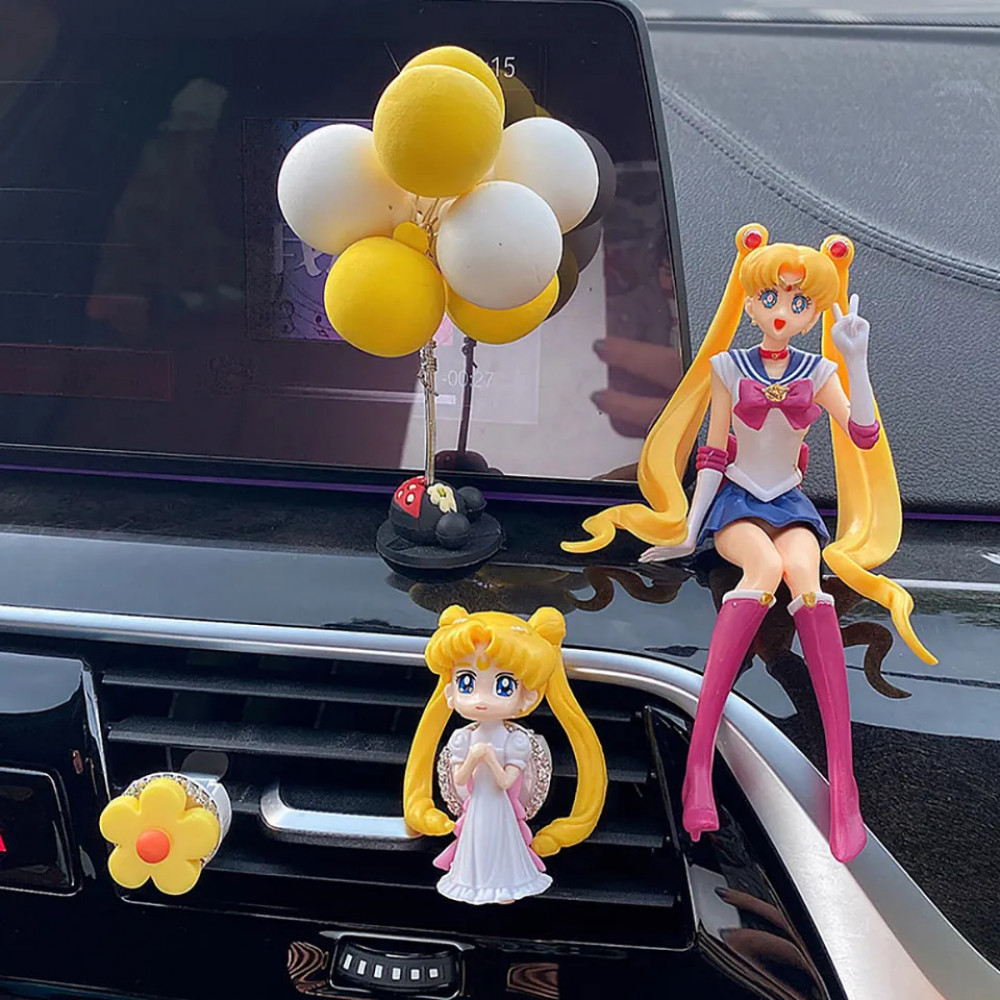 Car decoration set with anime characters and a car scented clip with a  princess design to decorate the car's air-conditioning vent and dashboard - Ajeeb  Ghareeb . Phones Tablet Games Electronics Tools