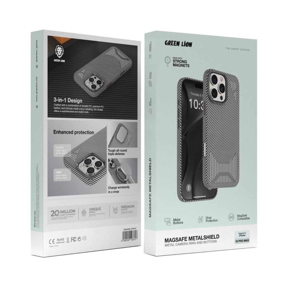 Green Lion MagSafe Metalshield Case for iPhone 16 Pro Max/Pro
