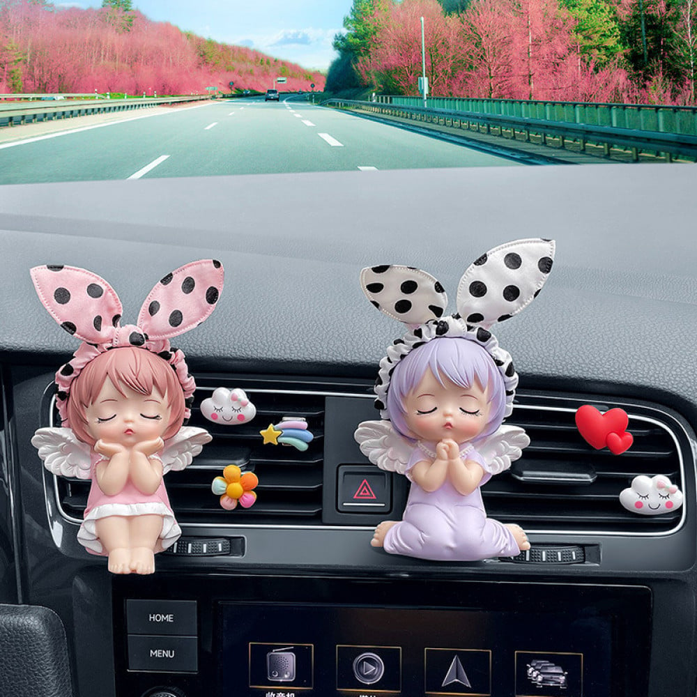 Cute Angel Design Car Air Freshener Clip Set for Decorating the Air  Conditioning Vent in the Car, 2 Pieces, with All Attached Accessories -  Ajeeb Ghareeb . Phones Tablet Games Electronics Tools ana Accessories