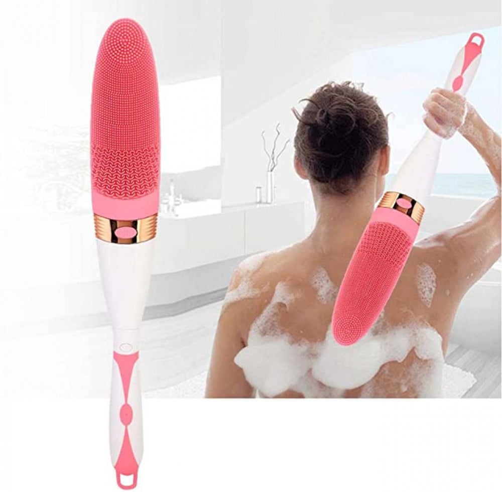 فرشاة حمام كهربائية فرشاة السيلوليت للبشرة الجافة فرشاة دش الاستحمام متعددة الوظائف للاستحمام للمرأة والرجل للحمام - اخضر