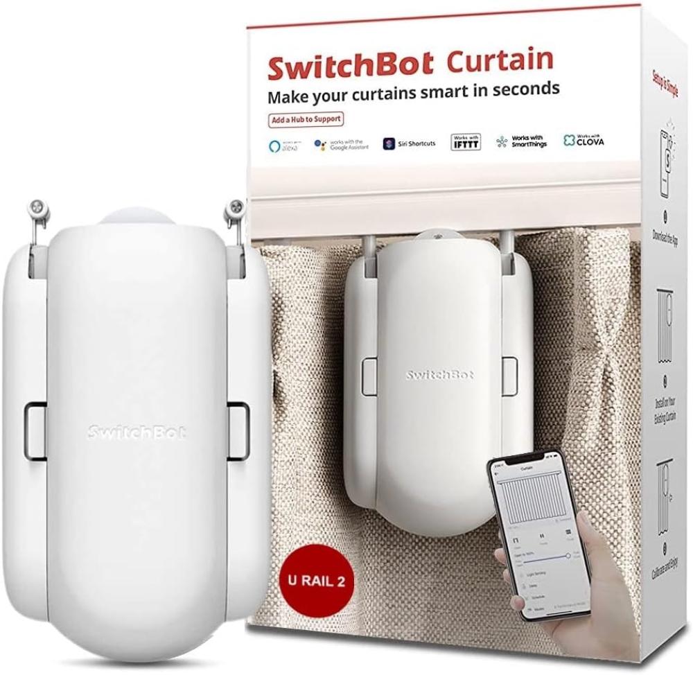 SwitchBot Curtain U Rail 2 – Smart Electric Curtain Motor with App, Timer & Voice Control