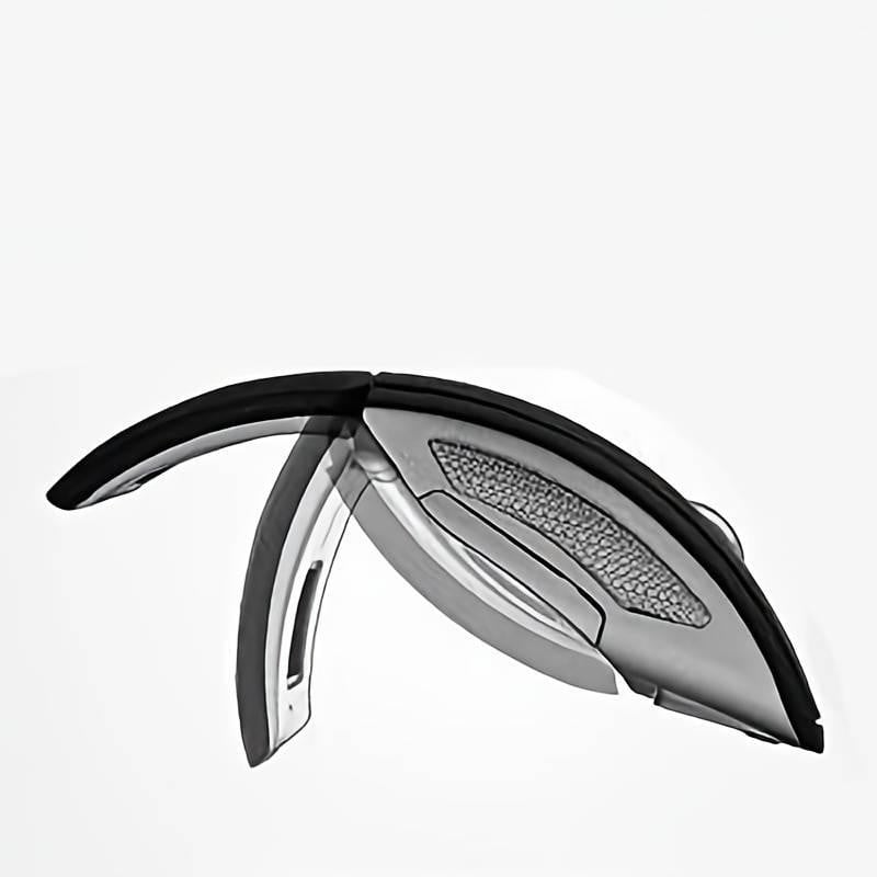 ماوس لاسلكي قابل للطي بمنفذ USB 2.4G، ماوس صغير للسفر سهل الحمل للابتوب والنوت بوك والكمبيوتر المكتبي (اسود)