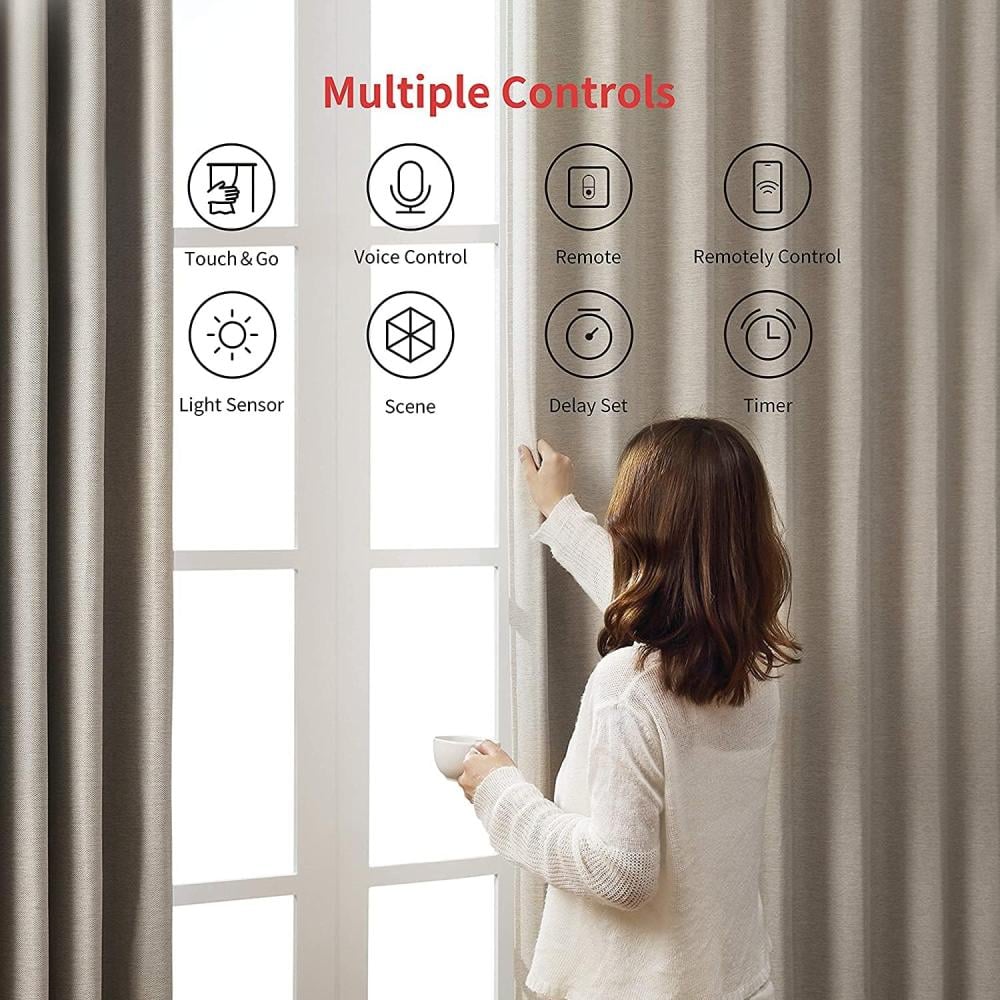 SwitchBot Curtain U Rail 2 – Smart Electric Curtain Motor with App, Timer & Voice Control
