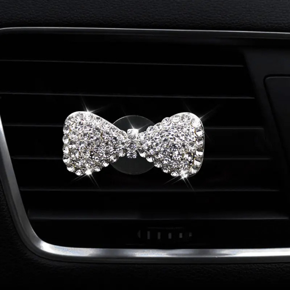 Cute Bling Butterfly Car Air Freshener for a Glamorous and Fresh Ride,  Rhinestone Car Vent Clip and Interior Decoration Charm