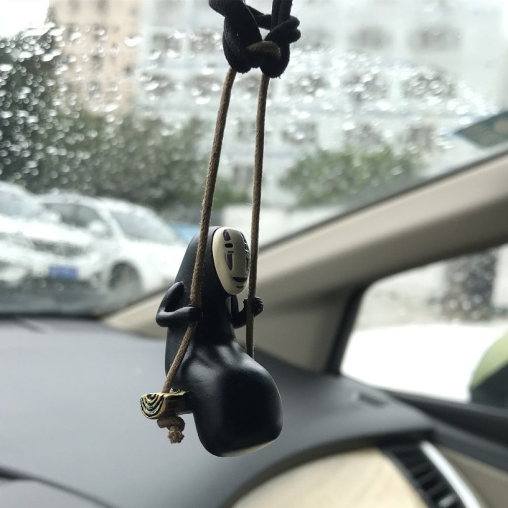 Anime Car Accessories of No Face Man Car , Hanging Swing ,for Car Rear View  Mirrior ,Office Home Hanging Micro Landscape Decor. - Ajeeb Ghareeb .  Phones Tablet Games Electronics Tools ana Accessories