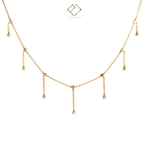 سلسال تشوكر فضة و زركون