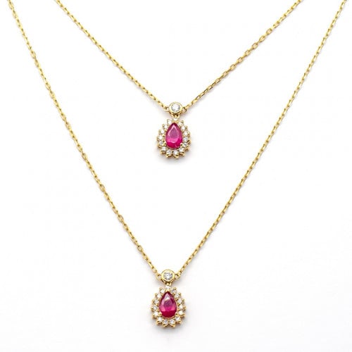 سلسال دبل مينا ذهب