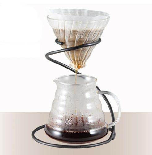 قاعدة معدنية لقمع تقطير القهوة