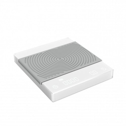 ميزان ماركة تايم مور الاكتروني بشاحن كهربائي مقاوم للماء ابيض اللون