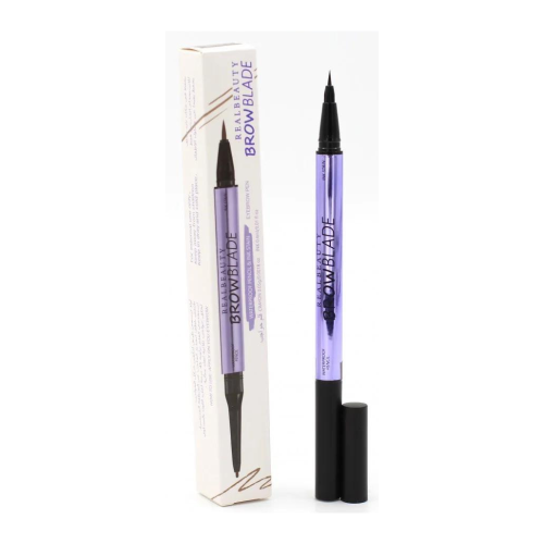 ريل بيوتي قلم حواجب سائل وجل مزدوج -002 بني غامق