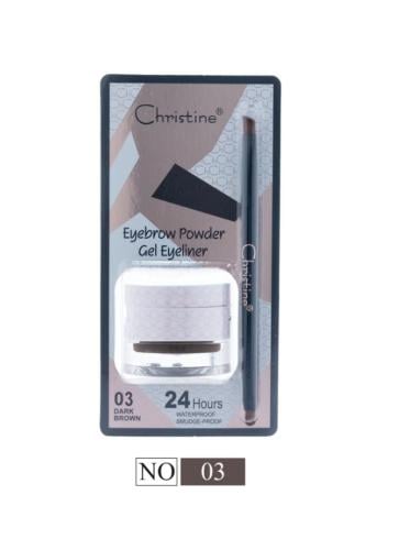جل وبودرة حواجب من كرستين 2 IN 1 الدرجة 3