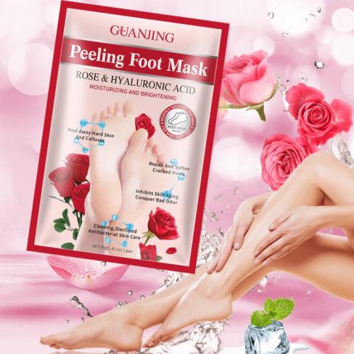 جوانجينج قناع تقشير القدمين بالورد وحمض الهيالورونيك