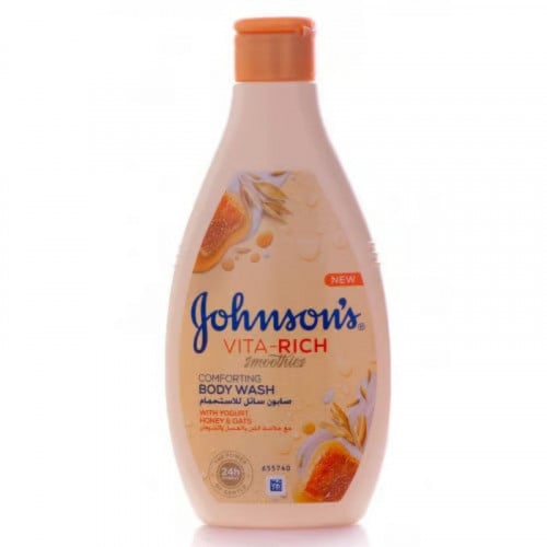 جونسون صابون سائل للاستحمام خلاصة اللبن والعسل و الشوفان