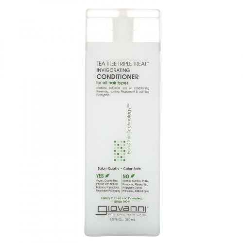 بلسم منعش بعناية ثلاثية للشعر بخلاصة شجرة الشاي من جيوفاني 250مل