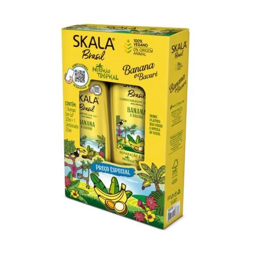 Skala Bomba Banana Kit- 325ml | سكالا مجموعة شامبو وبلسم بالموز للشعر المجعد - 325 مل