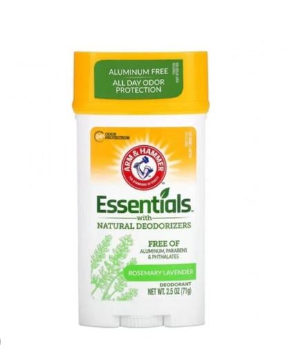 همر مزيل عرق اسينتيالز لافندر وإكليل الجبل ARM AND HAMMER DEODORIZER ROSEMARRY LAVENDER 71GM