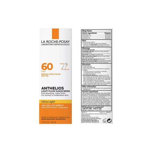 لاروش بوزيه كريم واقي شمس أنثيليوس خفيف للغاية بمعامل حماية 60 - 50 مل