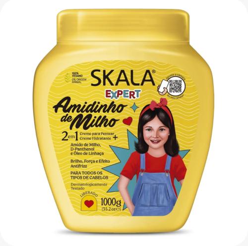 Skala Amidinho De Milho kids Creme 2 in 1 - 1000g | سكالا كريم مرطب للشعر للأطفال 2 في 1 - 1000 غرام