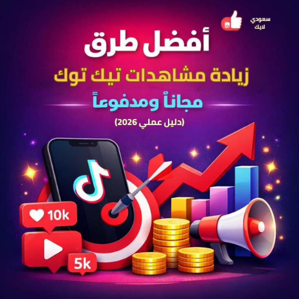 أفضل طرق زيادة مشاهدات تيك توك مجاناً ومدفوعاً ( دليل عملي 2026 )
