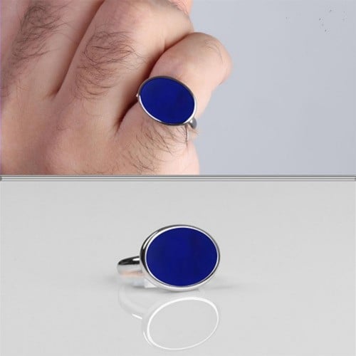 خاتم ملكي رجالي كحلي | متجر سارة