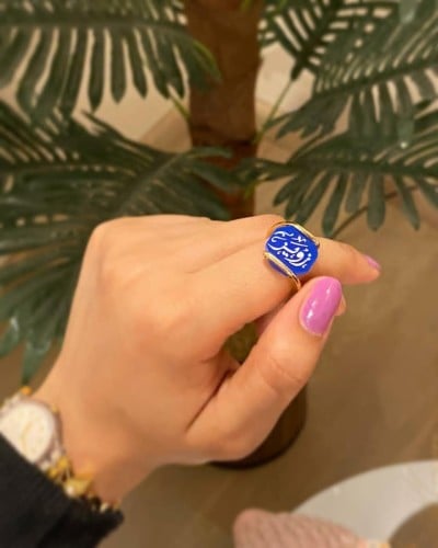 خاتم ملكي بالاسم فضة خالص إيطالي عيار 925