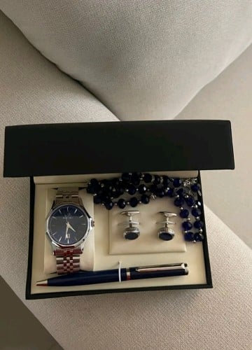 طقم ساعه رجالي ملكي اسود