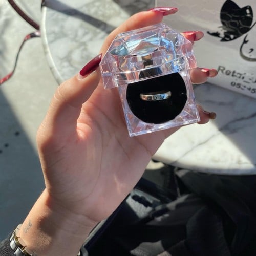 دبلة راقيه بالاسم فضة خالص إيطالي عيار 925