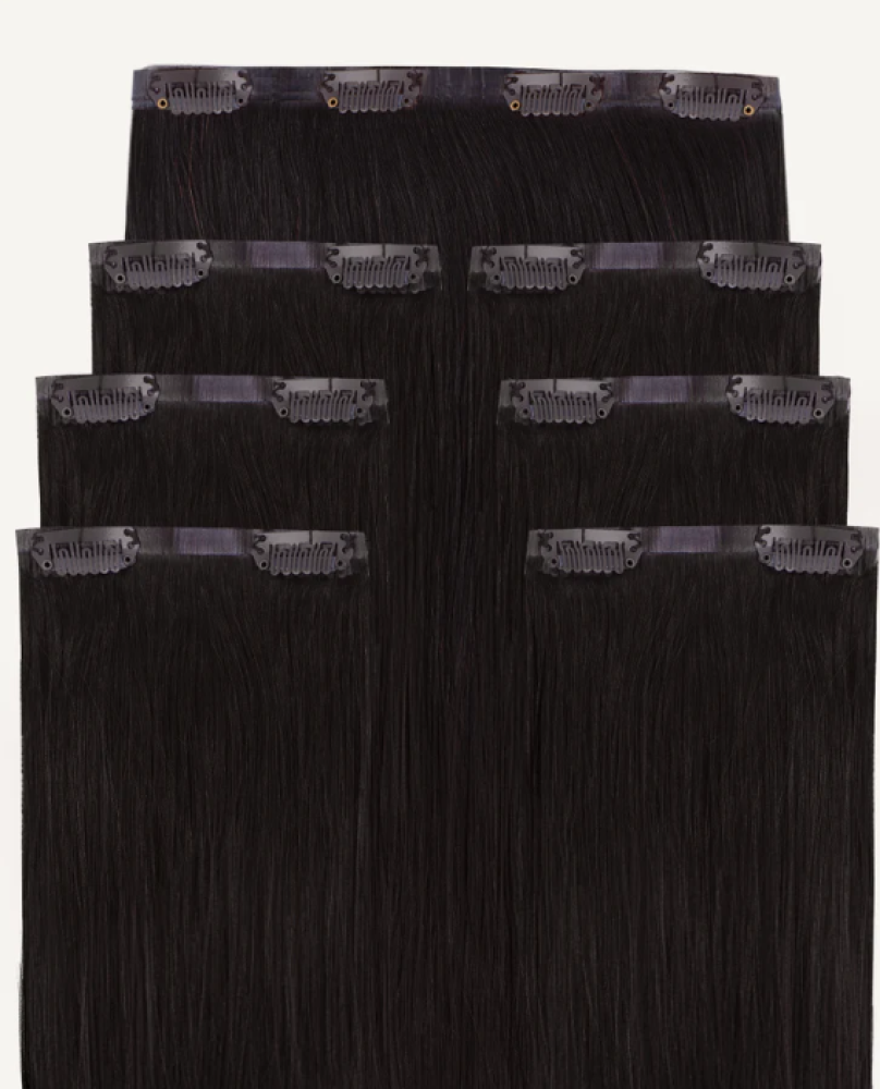 كلبسات مخفي ناعم /ويفي/ كيرلي/ درجة 1C#  بني داكن