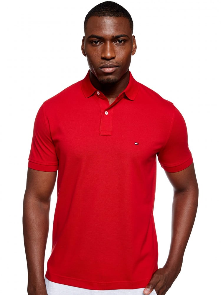 Tommy Hilfiger polo shirt for men, red - متجر روج سفن