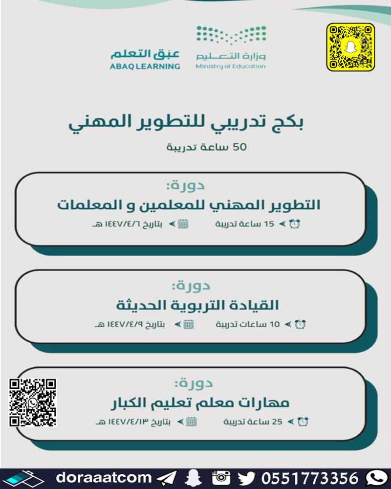 بكج تدريبي للتطوير المهني