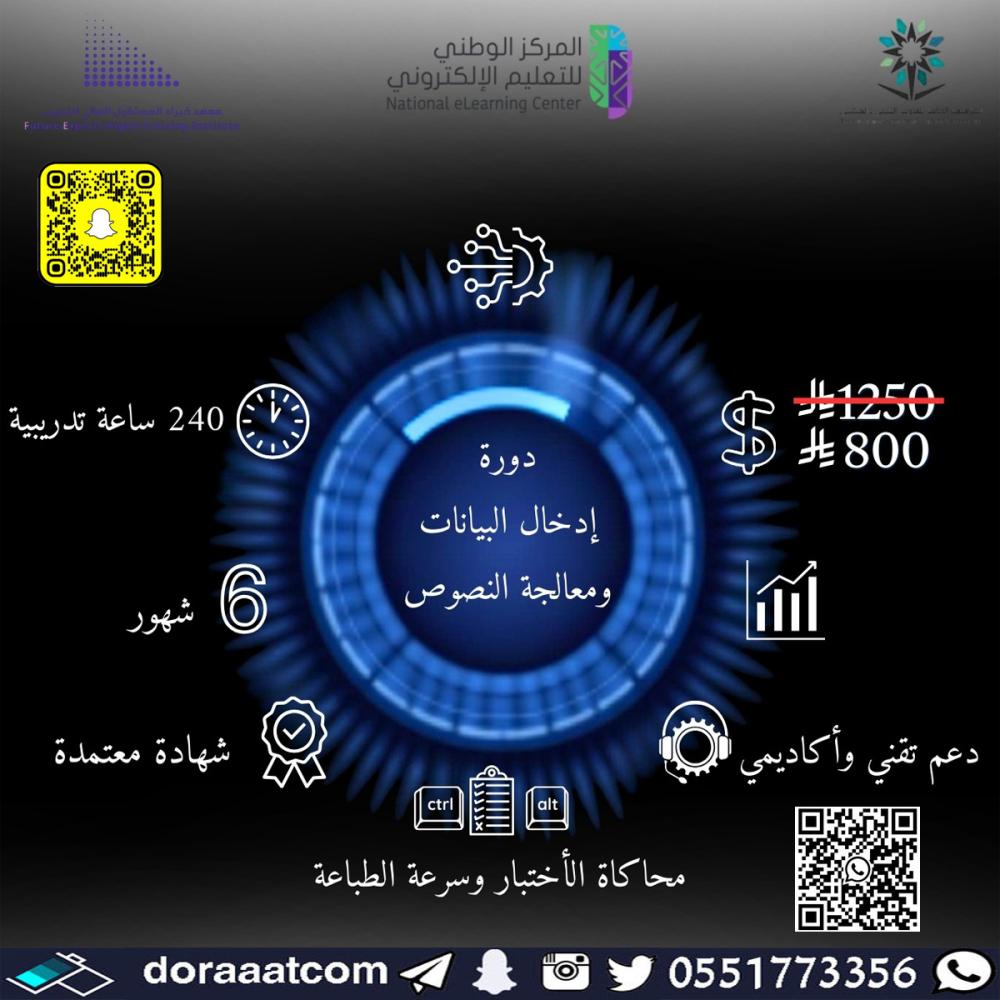 دورة ادخال البيانات و معالجة النصوص