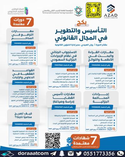 أون لاين | بكج التأسيس والتطوير في المجال القانوني