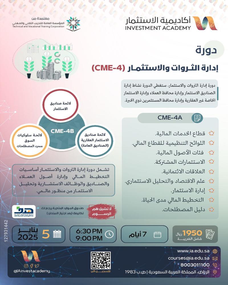 دورة إدارة الثروات والاستثمار