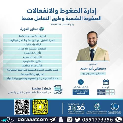 أون لاين | دورة إدارة الضغوط و الانفعالات