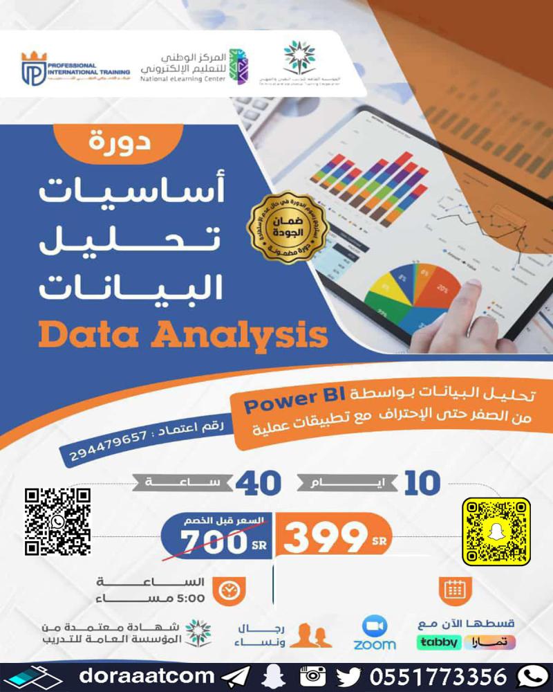 دورة أساسيات تحليل البيانات بواسطة Power BI