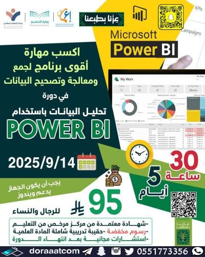 أون لاين | دورة تحليل البيانات باستخدام POWER BI