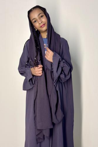 عباية للبنات بلون لافندر