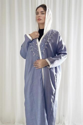 نصف بشت لنن مع شك و تطريز (262)