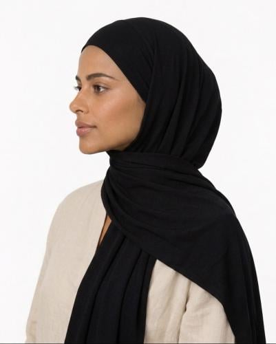 طرحة قطنية مع قبعة مثبتة