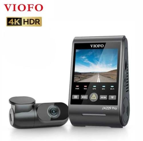 داش كام VIOFO A229 pro 2CH 4K GPS أمامية ، خلفية