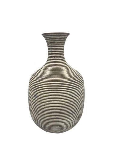 مزهرية بولي ريزن مخطط بني