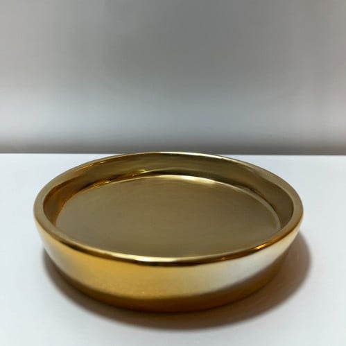 صحن سيراميك ذهبي