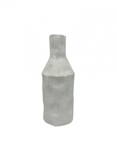 مزهرية ابيض مطفي 22سم