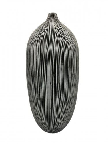 مزهرية بولي ريزن مخطط وسط 40 سم