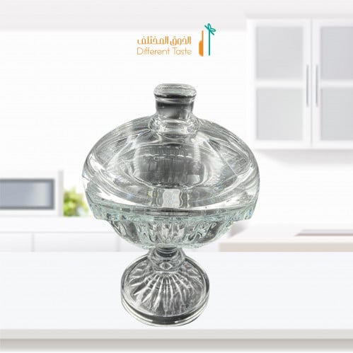 تمرية زجاج كبير بقاعدة