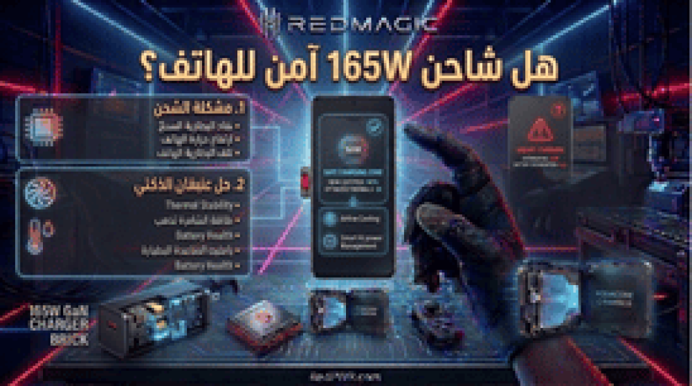 هل شاحن 165W آمن للهاتف؟
