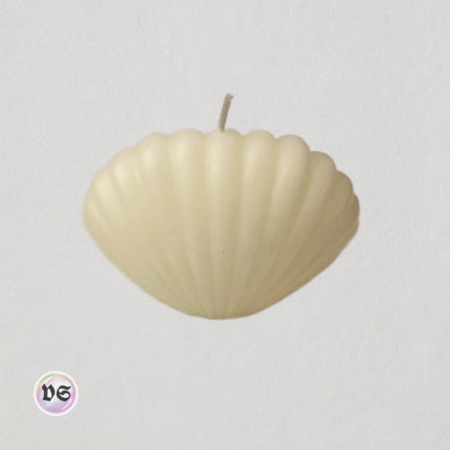 Shell candle - white