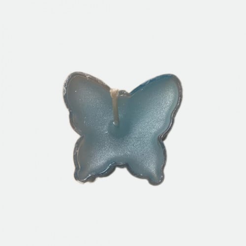 Butterfly candle - blue